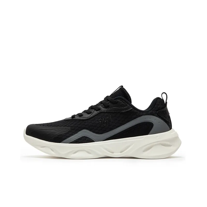 361° Cushioning, Slip Resistant, Abrasion Resistant, Breathable Low Top Running Shoes Men's Black Gray-0