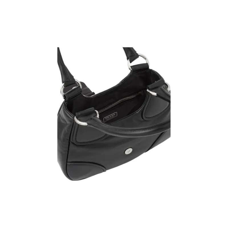 PRADA Moon Padded Nappa Leather Bag Black-3