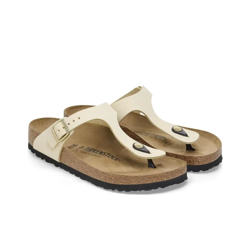 Birkenstock Gizeh Flip Flops Women's Beige Narrow Fit-2
