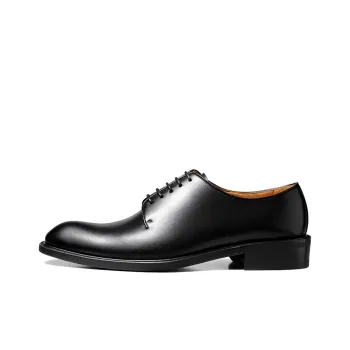 THOM WILLS British Business Calfskin Derby Shoes Dress Shoes Men's Black