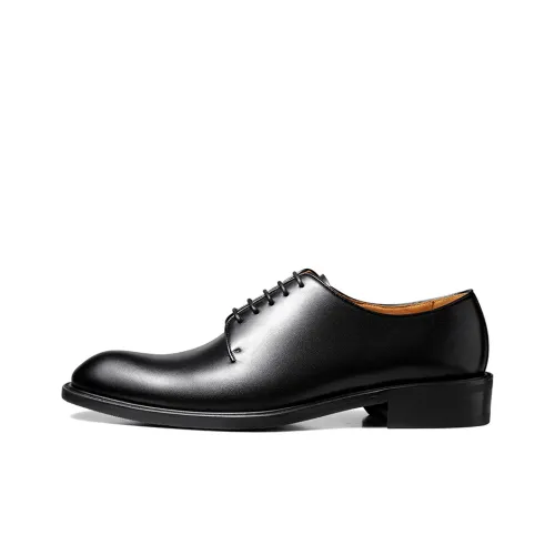 THOM WILLS British Business Calfskin Derby Shoes Dress Shoes Men's Black
