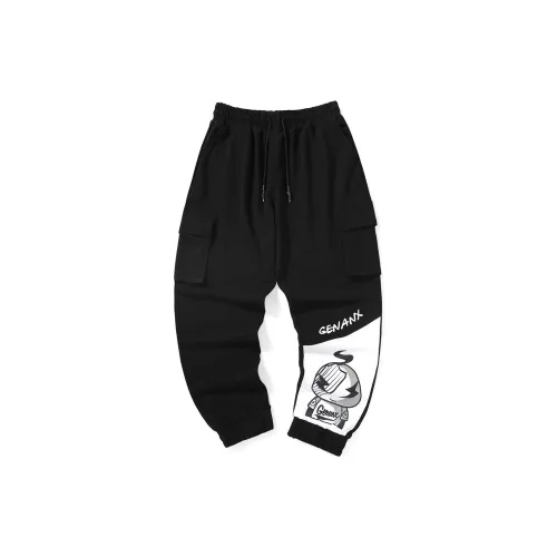 GENANX Casual Pants Unisex Black