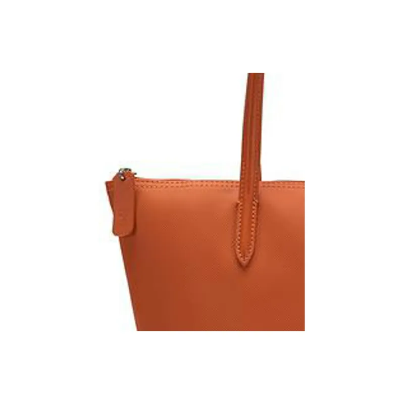 LACOSTE PVC Tote Bag Shopping Bag Handbag Medium Size Women's Bright Orange-2