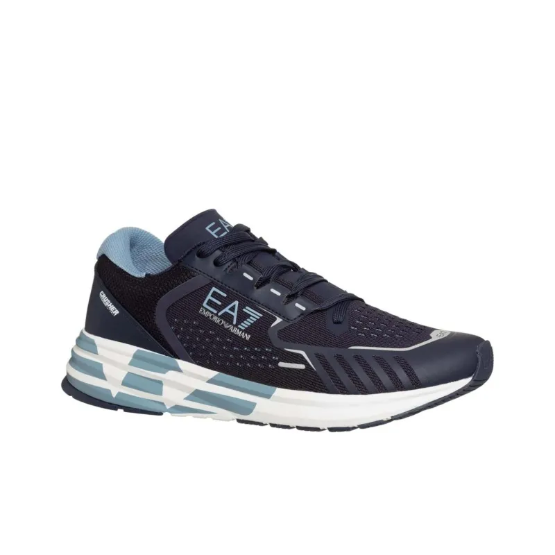 EMPORIO ARMANI EA7 Wear-Resistant Low-Top Casual Shoes Men's Black Blue-1
