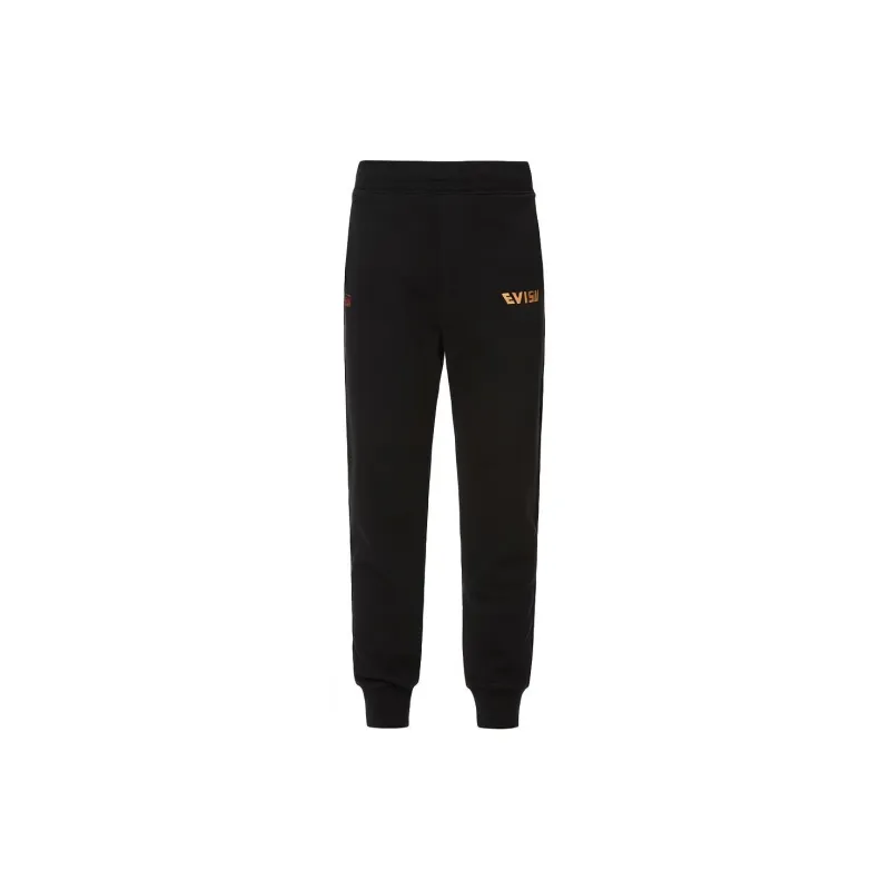 EVISU Knitted Sweatpants Men's Black-1