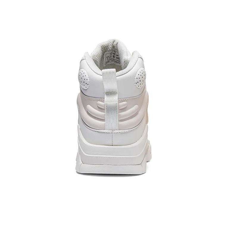Kappa High Top Vintage Basketball Shoes Unisex Winter White Egret Feather White-4