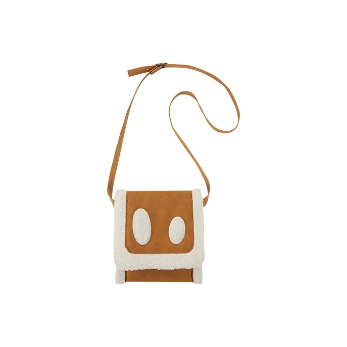 DANGEROUSPEOPLE Faux Lambswool Shoulder Bag, Crossbody Bag Regular Unisex Camel-0