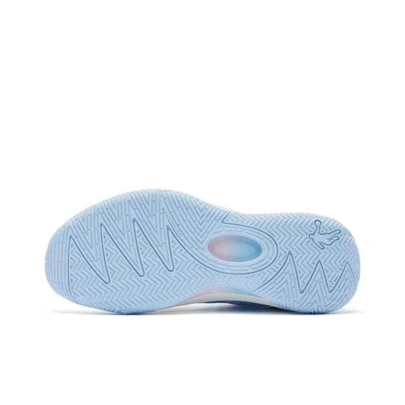 QIAODAN Killing Move 3.0 Cushioning Wear-Resistant Mid-Top Basketball Shoes Men's Blue White Pink-4