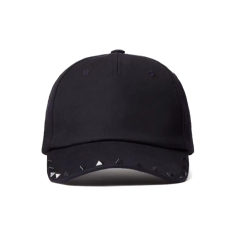 Valentino Rockstud Cotton Baseball Cap-0