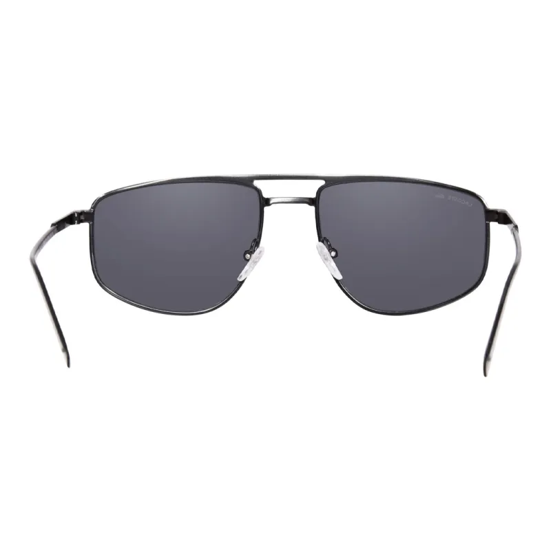 LACOSTE Metal Irregular Shape Sunglasses Men's Black-3