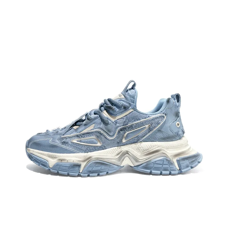 SK.TRIP Bow And Arrow 1 Cushioning Height Increasing Wear-Resistant Low-Top Chunky Sneakers Unisex Clear Azure Blue-1
