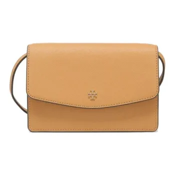 TORY BURCH Leather Shoulder Bag, Crossbody Bag Mini Women's Beige