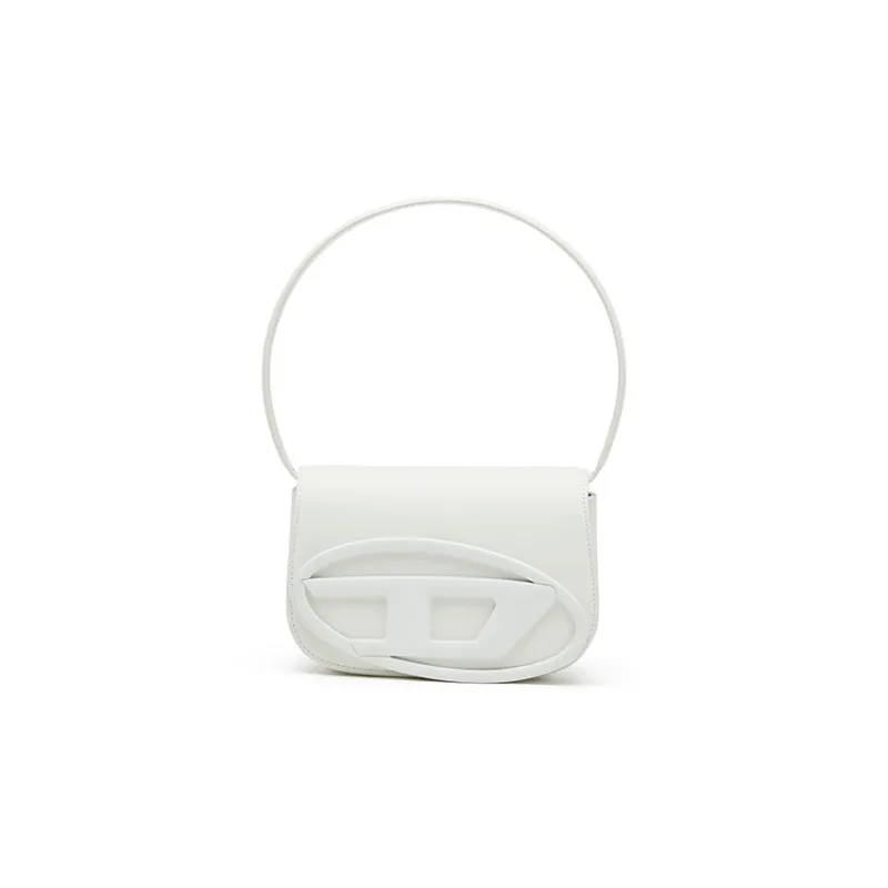 DIESEL Calfskin Portable Crossbody Bag, Shoulder Bag Women's White-1
