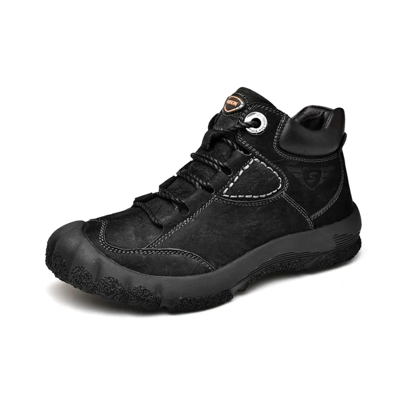 Season Ram Men's Casual Shoes Men Mid Top Black/Brown-1