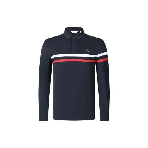 FILA GOLF Series Polo Shirts Men Legend Blue