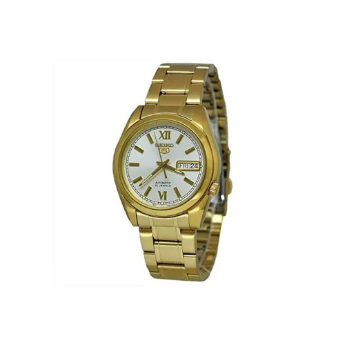 SEIKO Automatic Mechanical Movement Stainless Steel Strap Watch Men's Watch White Dial SNKL58K1