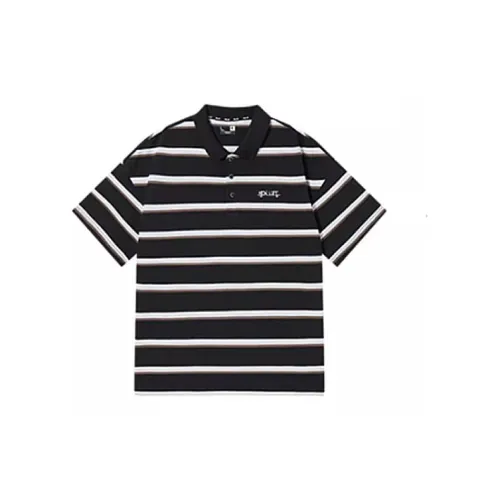 QIAODAN Polo Shirts Men Black With White Accents