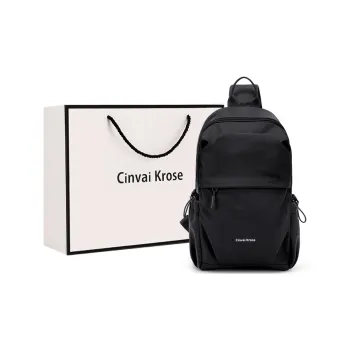 CinvaiKrose Nylon Fabric Sling Bag Men's Black
