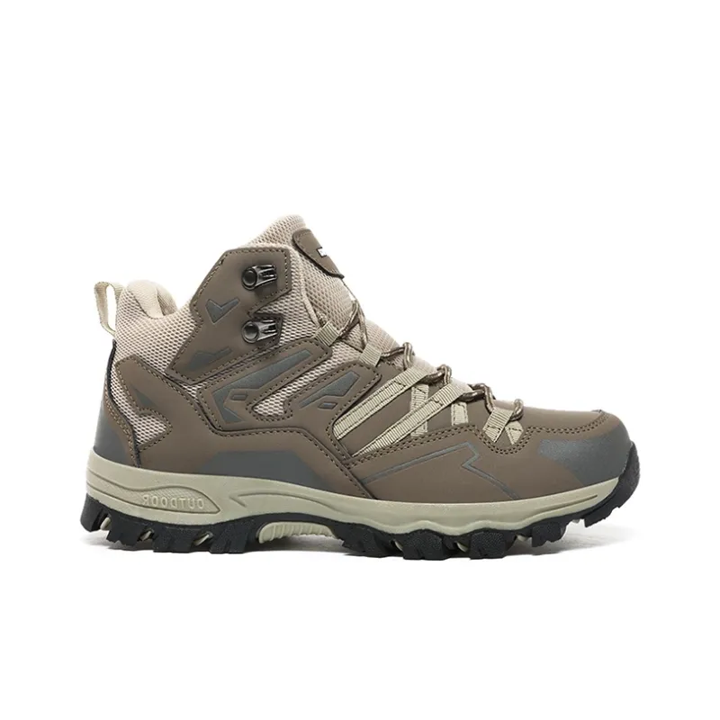 GESENLANG High Top Mountaineering Outdoor Shoes Men's Brown-1