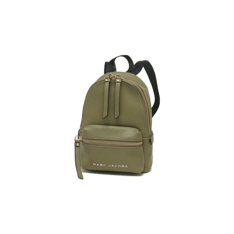 MARC JACOBS Leather Backpack Women's Martini Olive-2