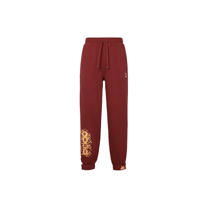 PUMA Knitted Sweatpants Men Red-1