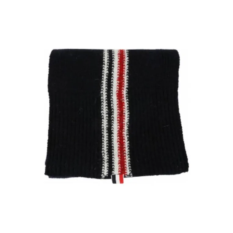 THOM BROWNE· Knit Scarves Men's Black-0