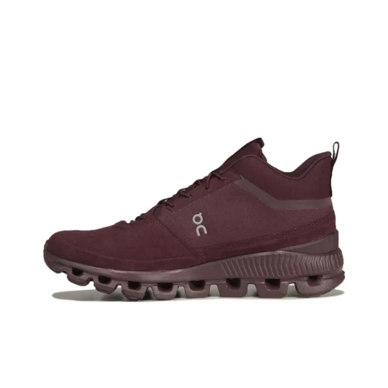 On Running Cushioning, Wear Resistant Low Top Running Shoes Women's Burgundy-0
