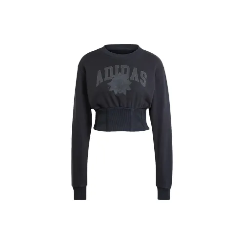 Adidas Originals Dark Academia Crew Sweatshirts Women's Black