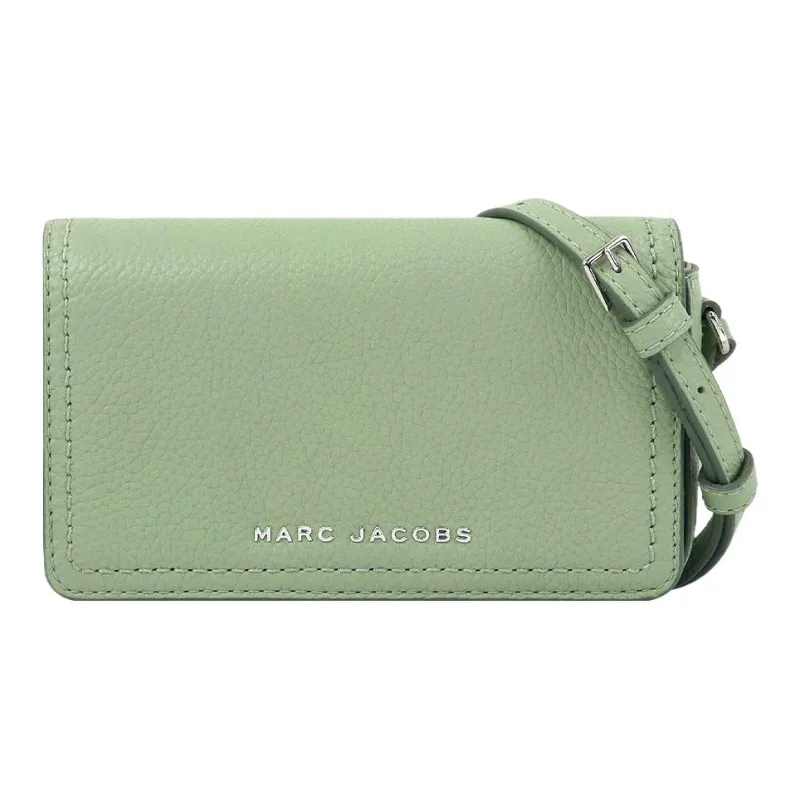 MARC JACOBS Leather Small Square Bag, Crossbody Bag, Shoulder Bag Women's Mint-0