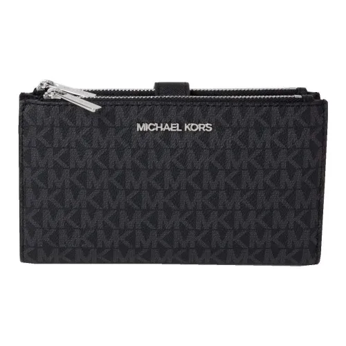 MICHAEL KORS Coated Canvas Wallet Women's Black