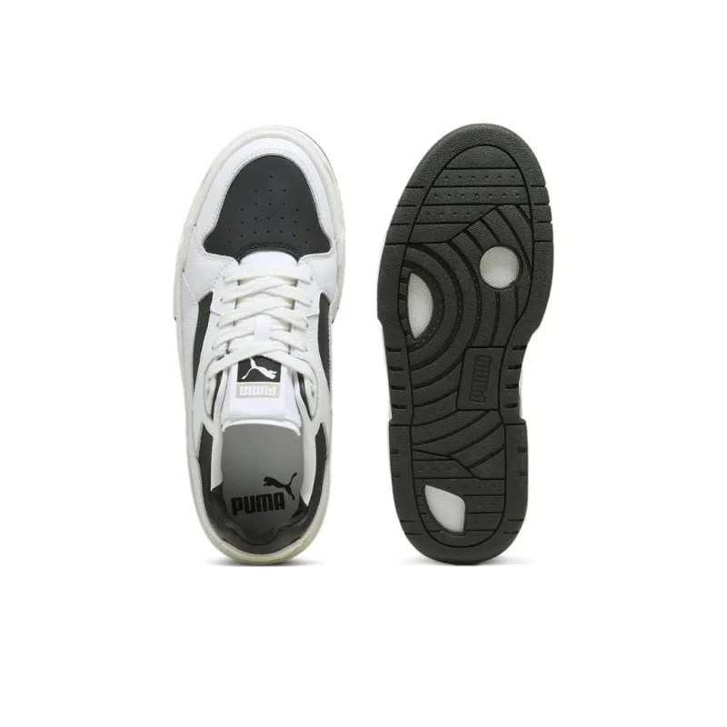 PUMA California Lwt Anti Slip Wear Resistant Low Top Skateboard Shoes Women's White Black-4