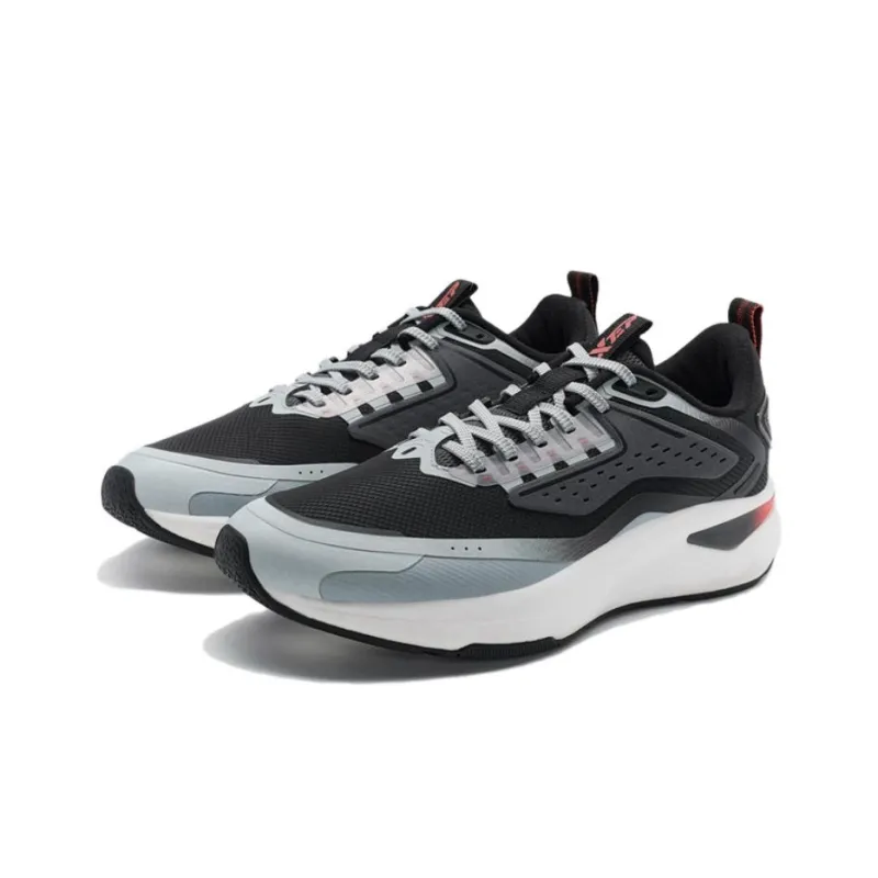 XTEP Starburst Cushioning Wear Resistant Low Top Casual Running Shoes Men's Black Gray-1