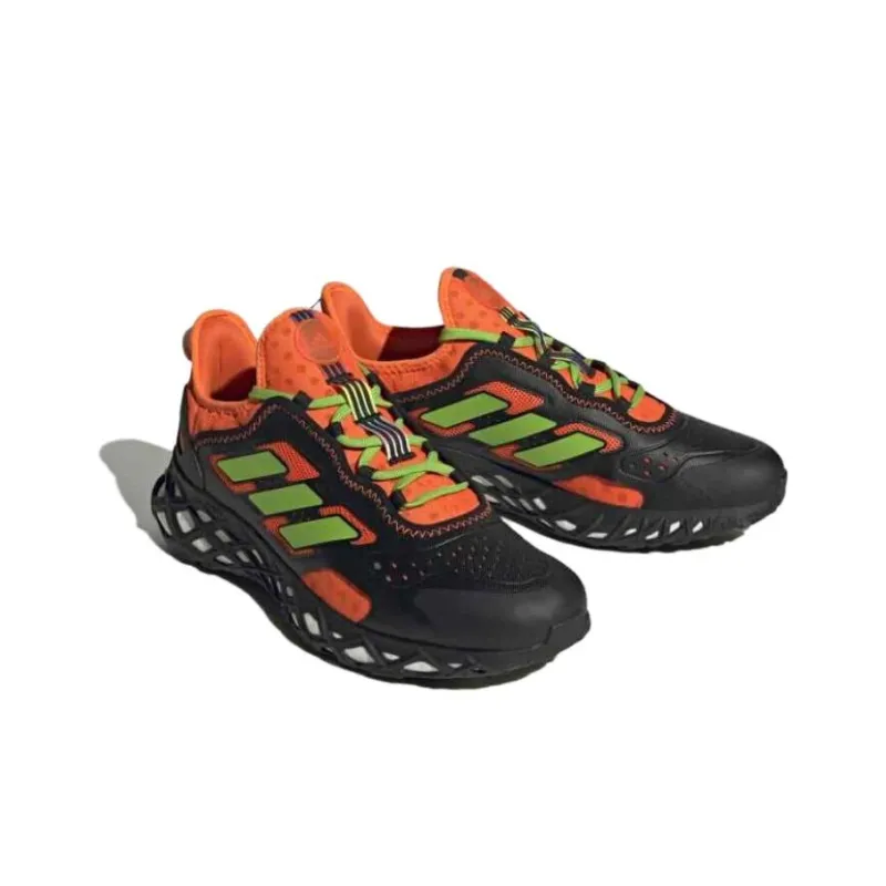Adidas Web Boost Core Black Team Semi Sol Green2 Impact Orange-2