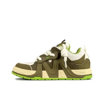 TOFAVE Puffy Shoes Low Top Skateboard Shoes Unisex Avocado Milk Tea