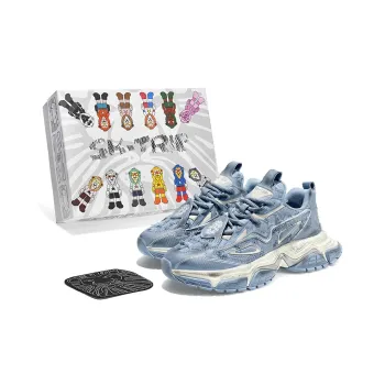 SK.TRIP Bow And Arrow 1 Cushioning Height Increasing Wear-Resistant Low-Top Chunky Sneakers Unisex Clear Azure Blue