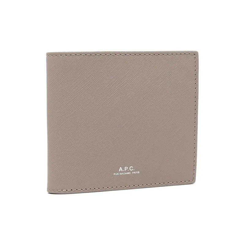 A.P.C Leather Wallet Men's Gray-1