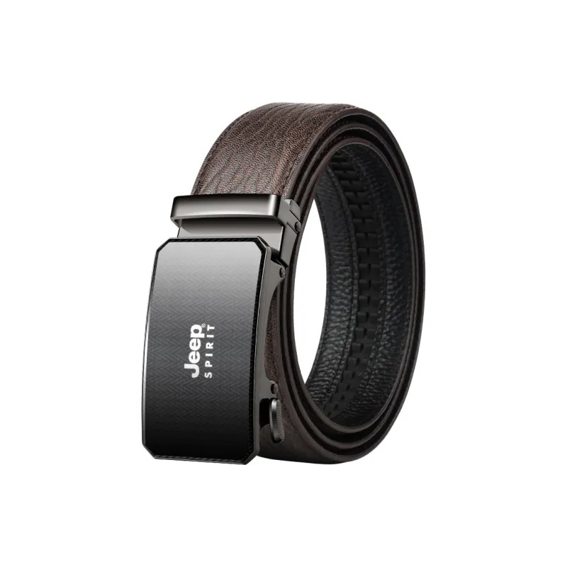 JEEP SPIRIT Business Trendy Pants Casual Automatic Buckle Leather Belts Men's Width 3.4cm-0