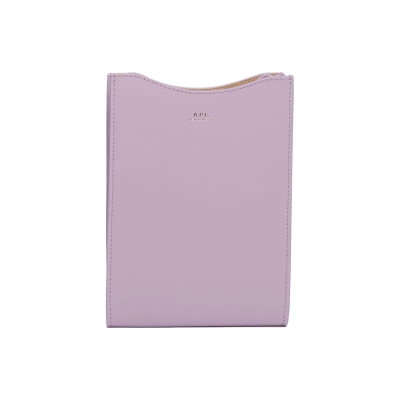 A.P.C Leather Clutch Women's Lavender-3