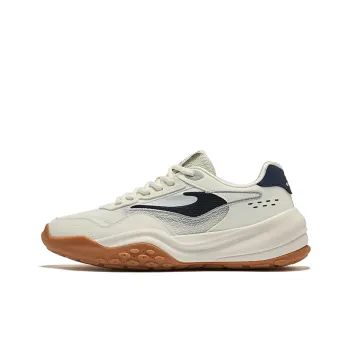 Erke Cheese Cushioning Wear Resistant Low Top Casual Shoes Men's Microcrystal White Strait Blue