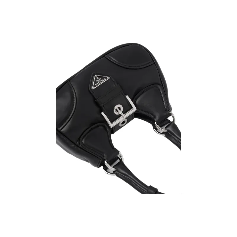 PRADA Moon Padded Nappa Leather Bag Black-4