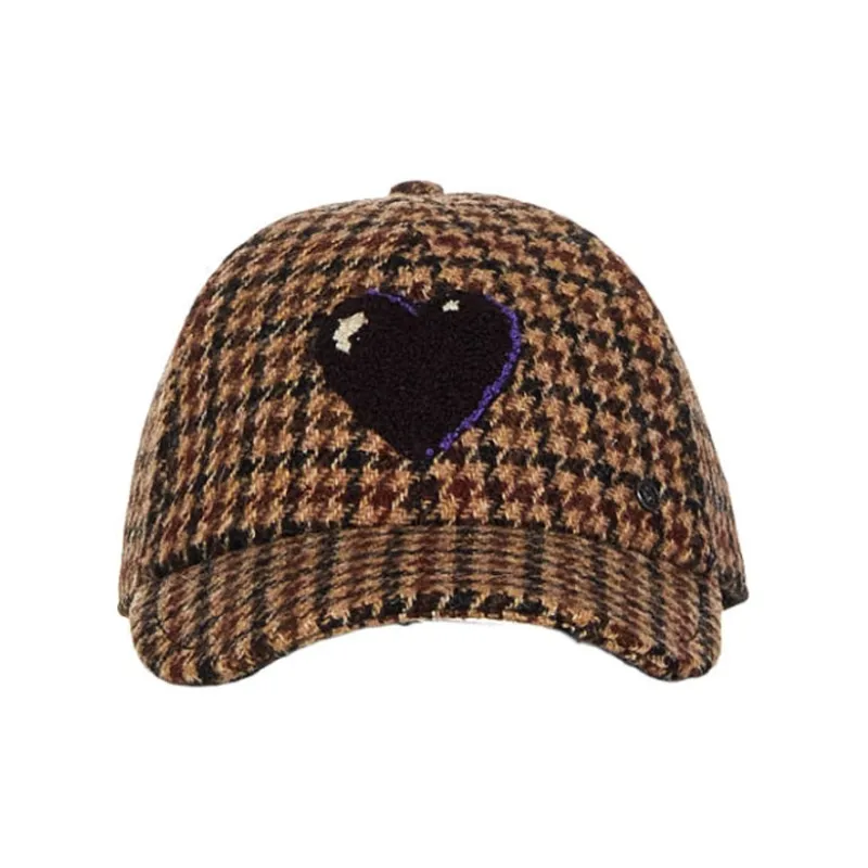 Maison Michel Tiger Shepherd's-check Baseball Cap-0