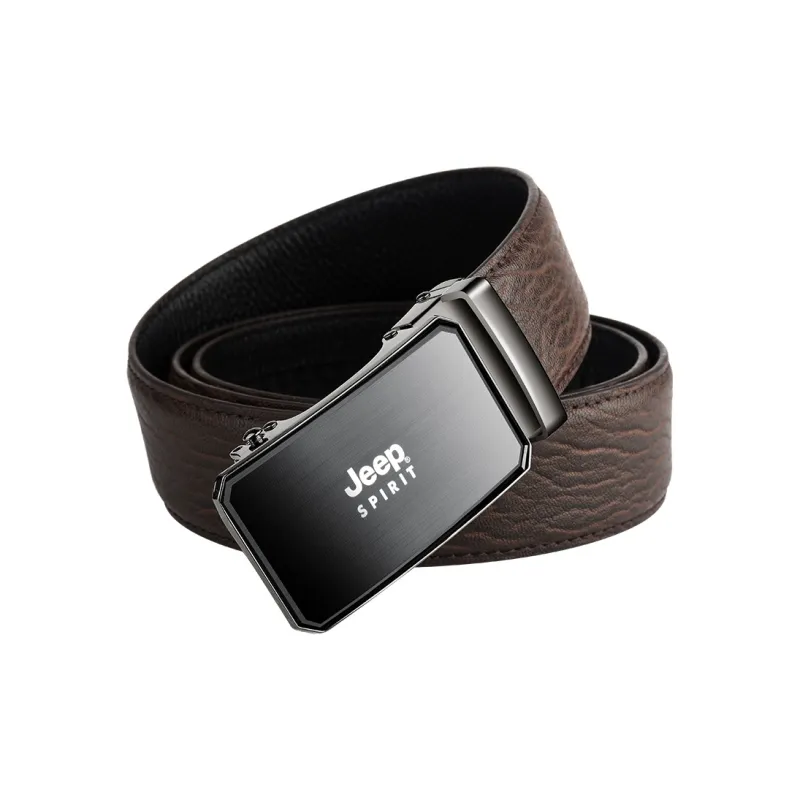 JEEP SPIRIT Trendy Young And Middle Aged Korean Style Students Automatic Buckle Leather Belts Men's Width 3.4cm-1