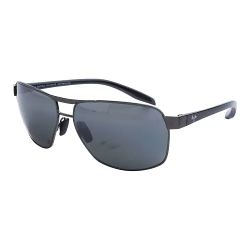 truffle Jim Metal Aviator Sunglasses Men's Black