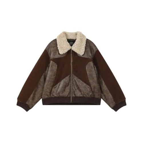 ELF SACK Cropped Coats Women's American Vintage Brown