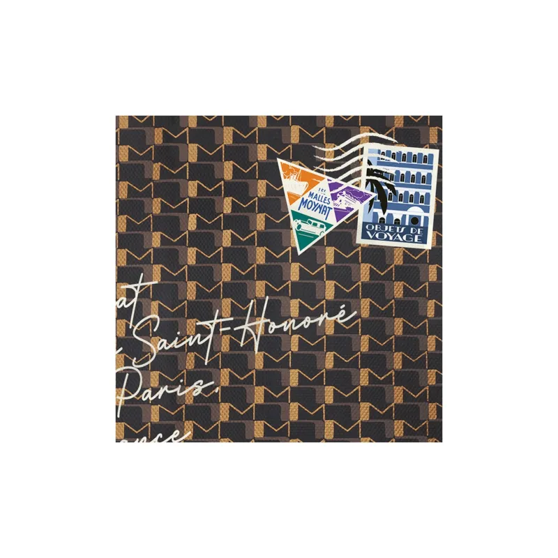 Moynat Monogram Canvas Clutch Unisex Carbon Bronze-1