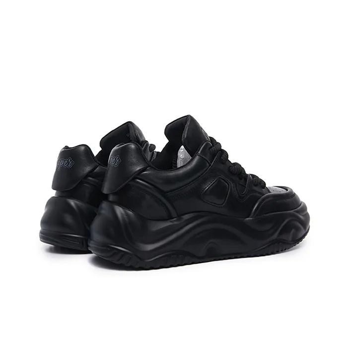 SHERIDan Wear Resistant Lightweight Height Increasing Low Top Casual Shoes Men's Black-4