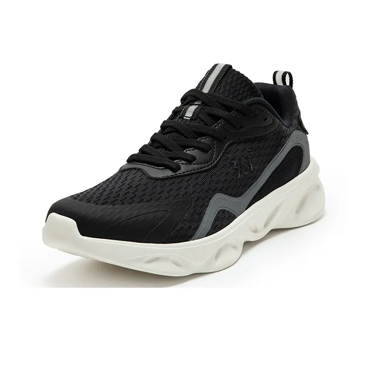 361° Cushioning, Slip Resistant, Abrasion Resistant, Breathable Low Top Running Shoes Men's Black Gray-1