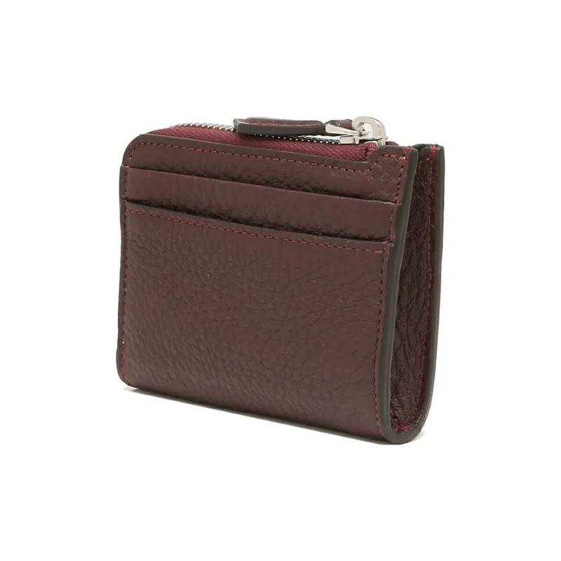 FENDI Calfskin Card Holder Men's Burgundy-2