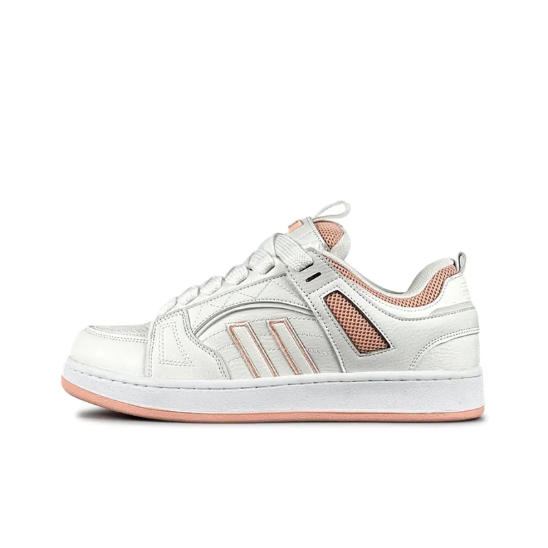 LuzaoT SUPER DRAG Low Top Skateboard Shoes Women's White Pink-0