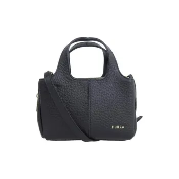 Furla Leather Tote Bag, Shopping Bag, Shoulder Bag, Crossbody Bag, Handbag Mini Women's Black
